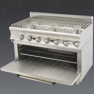 Κουζίνα υγραερίου με φούρνος & 6 εστίες Catrine KGFM690