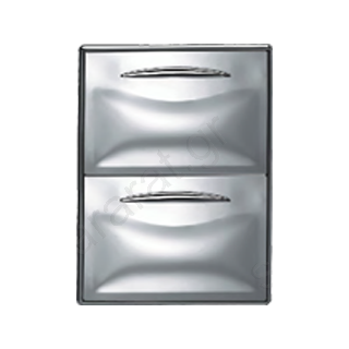 Συρταριέρα διπλή 1/2 ανοξείδωτη 44,5Χ60,3 (ψυγείου)